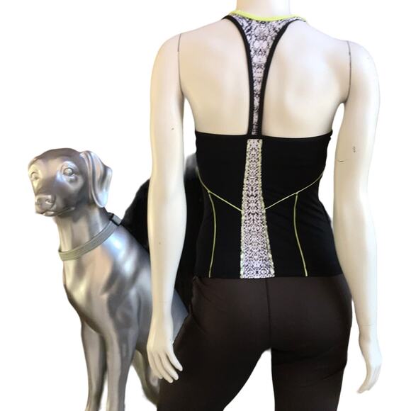 Athleta Other - Athleta Torpedo Swim Tankini Top Built in Bra Black White Women's Size XS